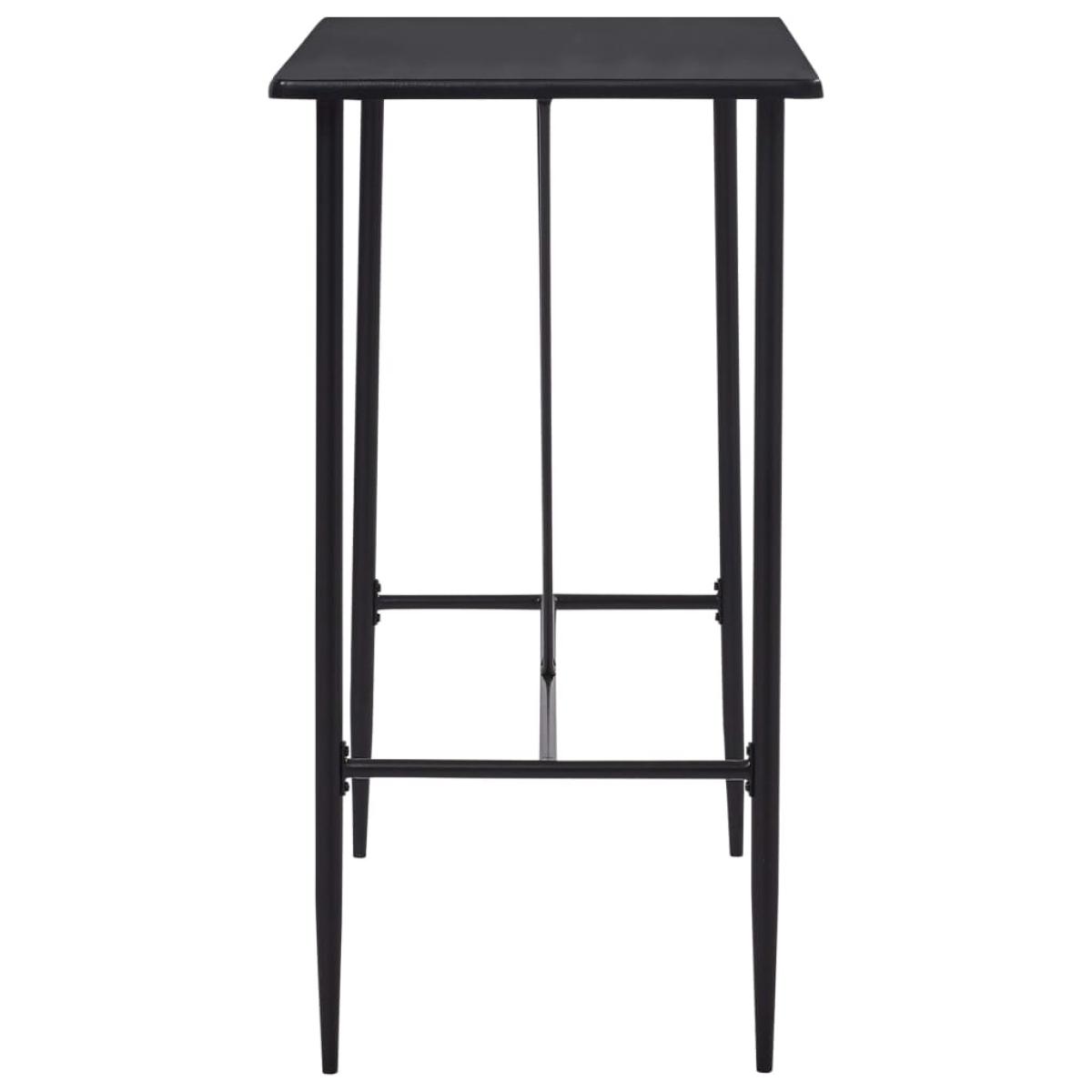 Mesa alta de cocina MDF negro 120x60x110 cm