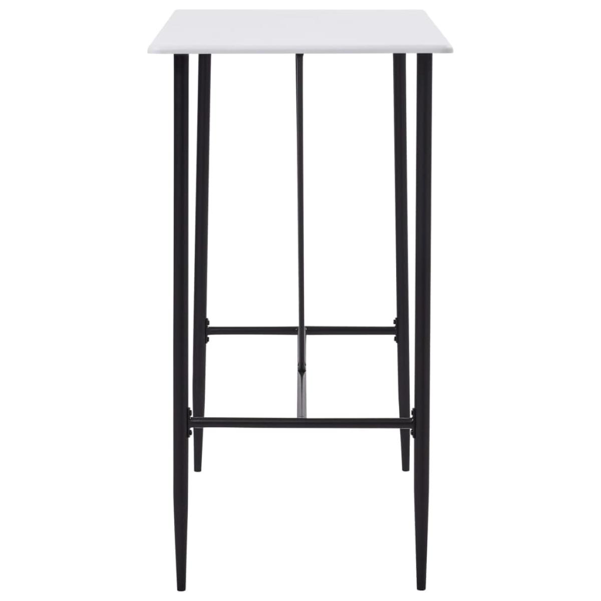 Mesa alta de cocina MDF blanco 120x60x110 cm