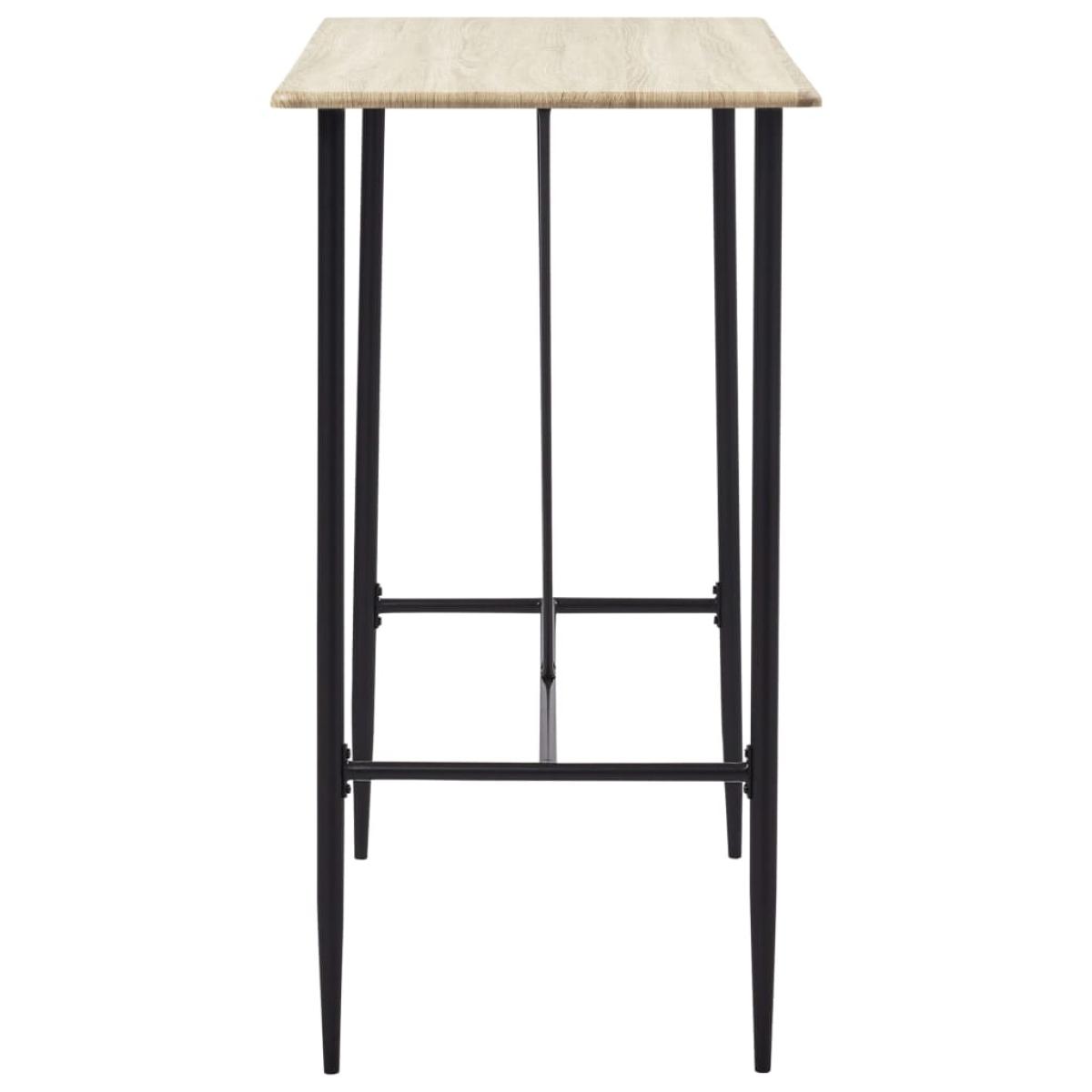 Mesa alta de cocina MDF color roble 120x60x110 cm