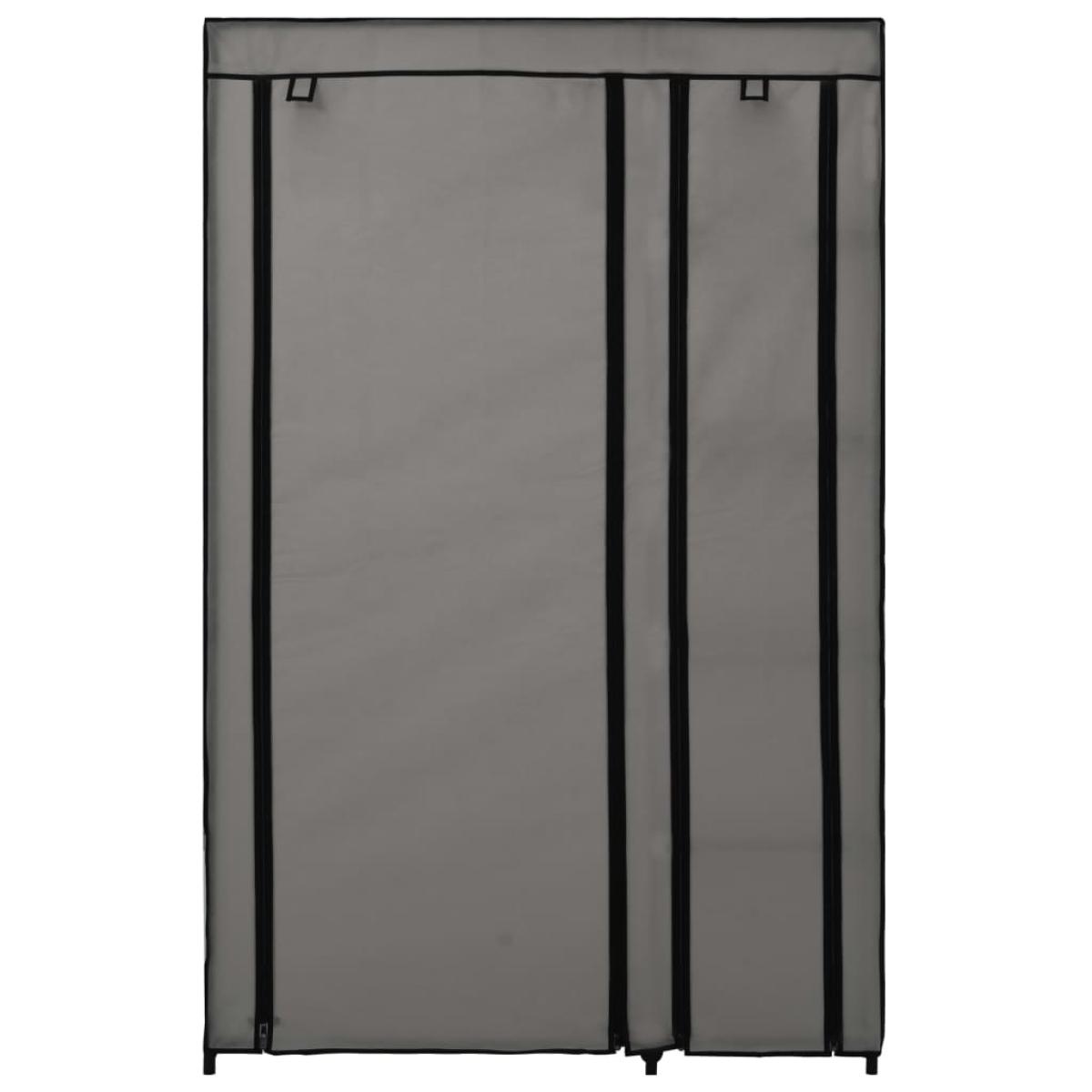 Armario plegable de tela gris 110x45x175 cm