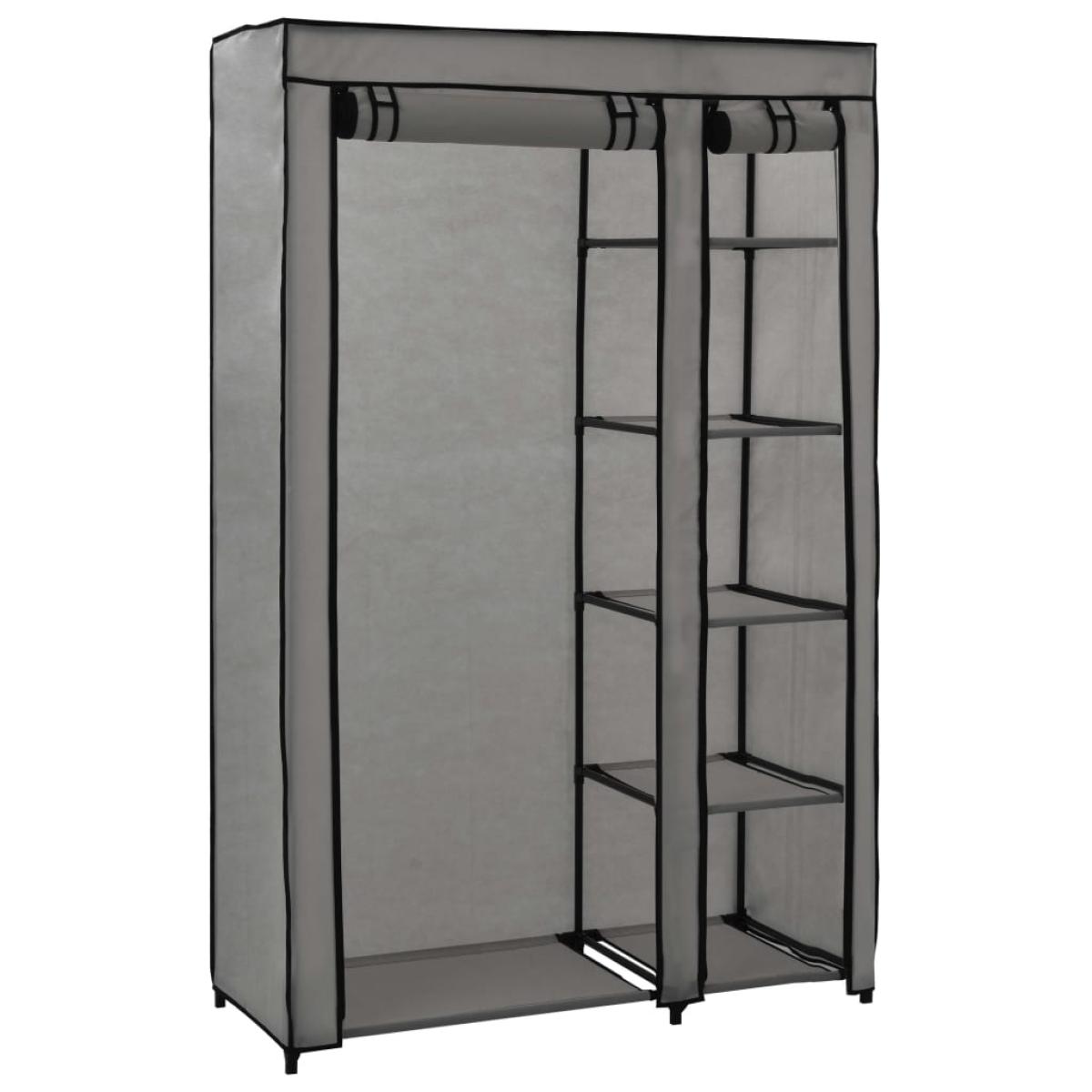 Armario plegable de tela gris 110x45x175 cm