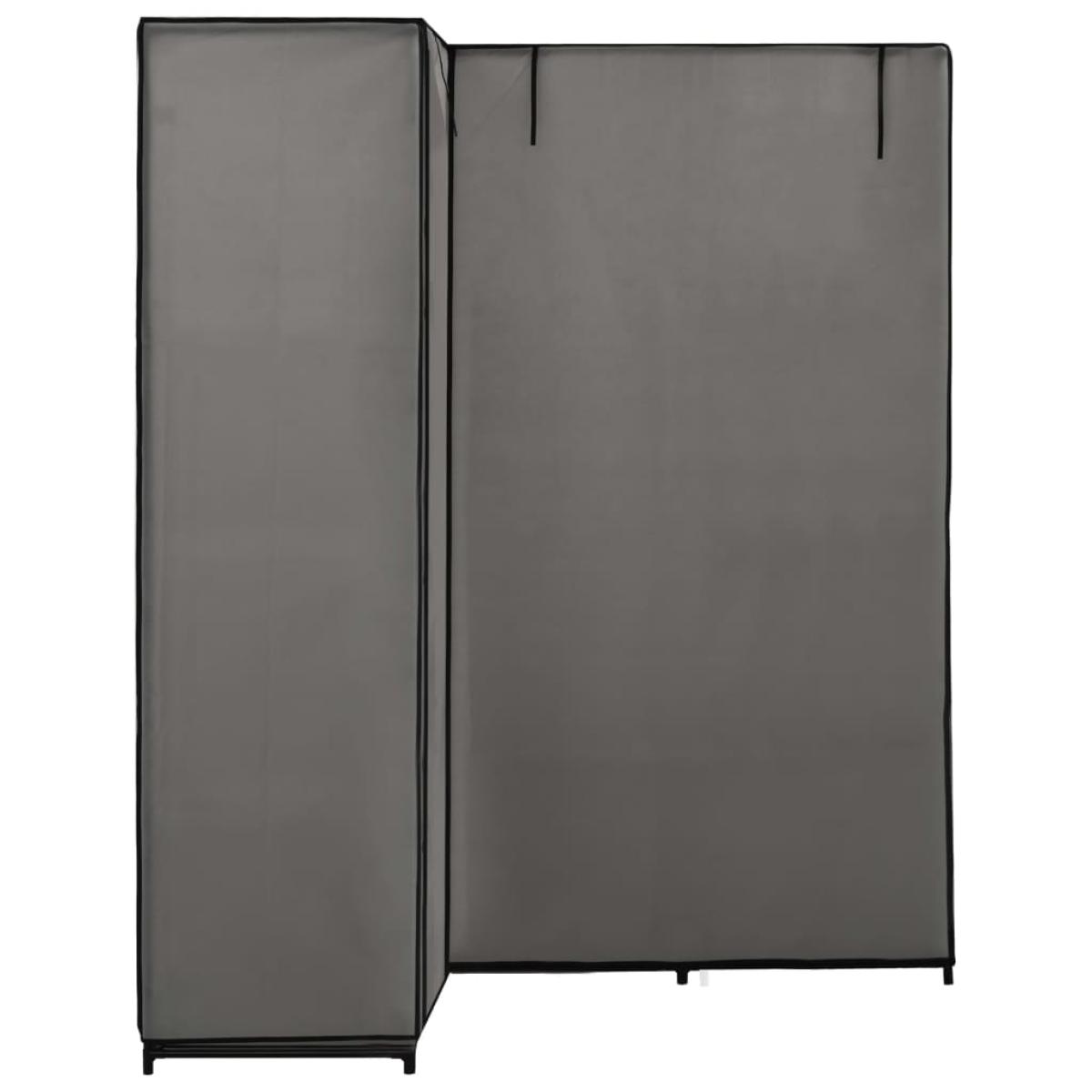 Armario de esquina gris 130x87x169 cm