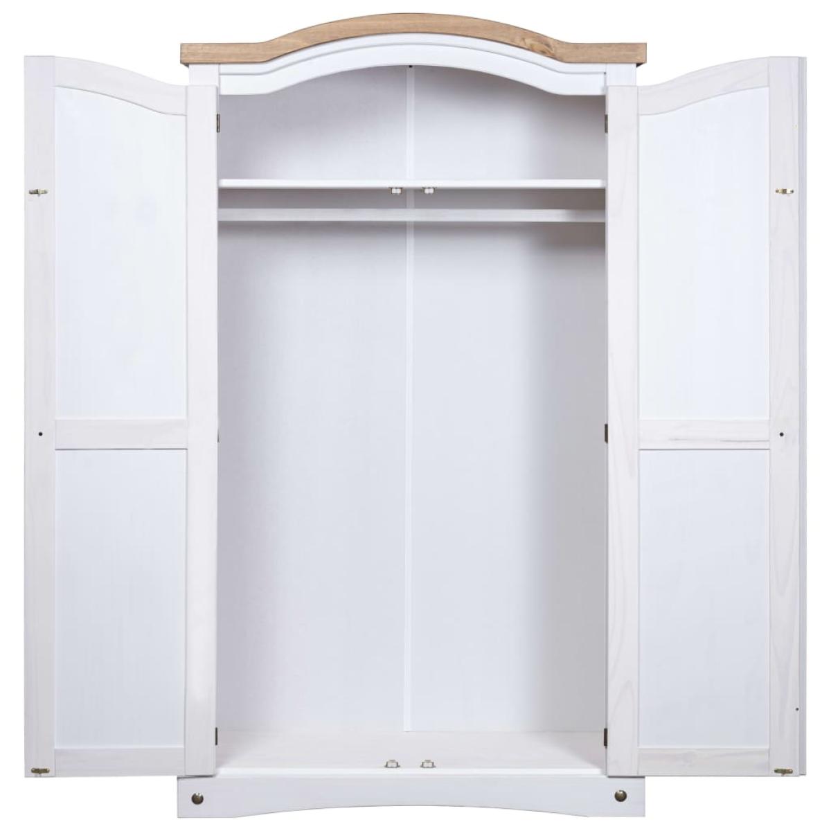 Armario madera de pino Mexicano estilo Corona blanco 2 puertas