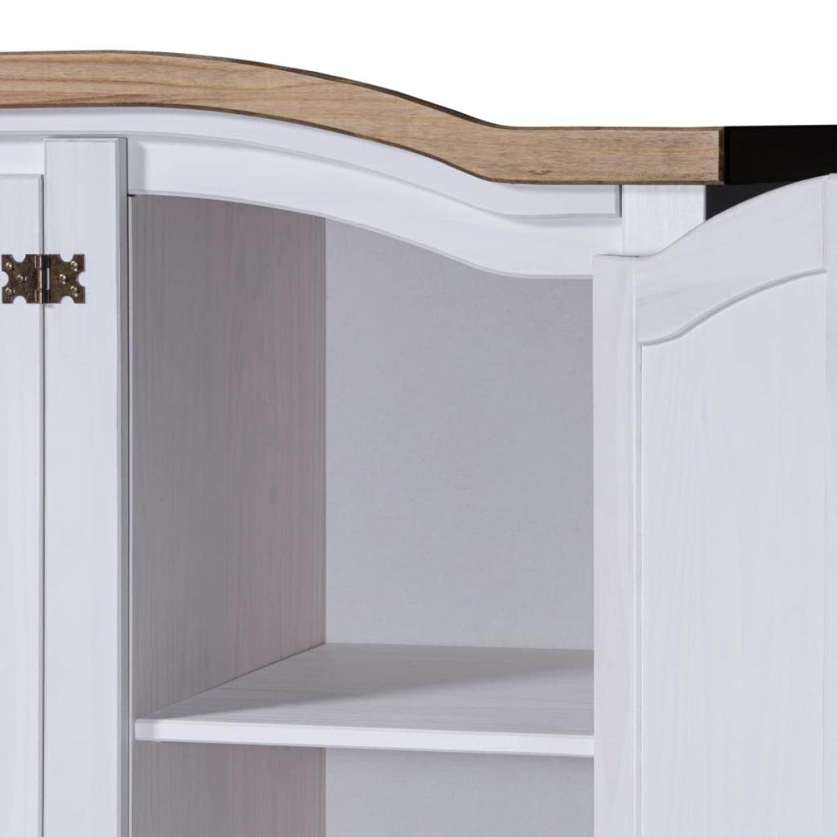 Armario madera de pino Mexicano estilo Corona blanco 3 puertas