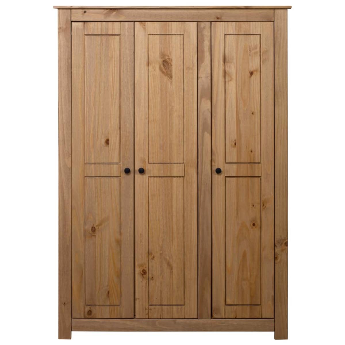 Armario de 3 puertas madera pino Panamá Range 118x50x171,5 cm