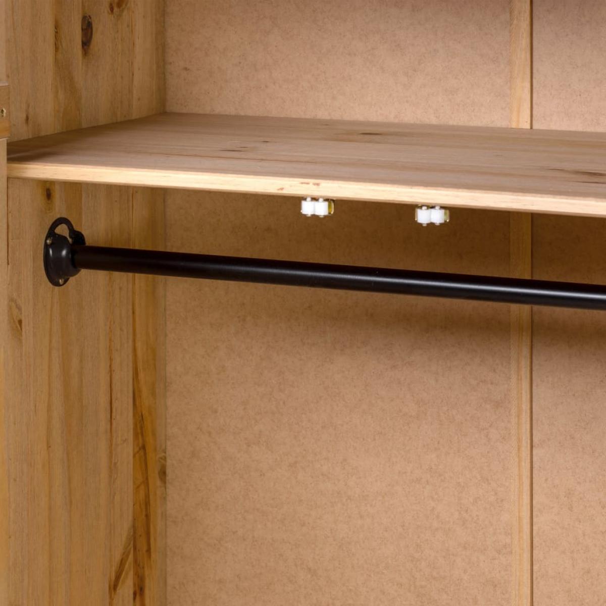 Armario de 3 puertas madera pino Panamá Range 118x50x171,5 cm