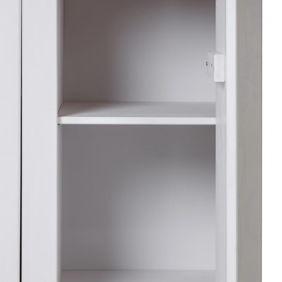 Armario de 3 puertas pino Panamá Range blanco 118x50x171,5 cm