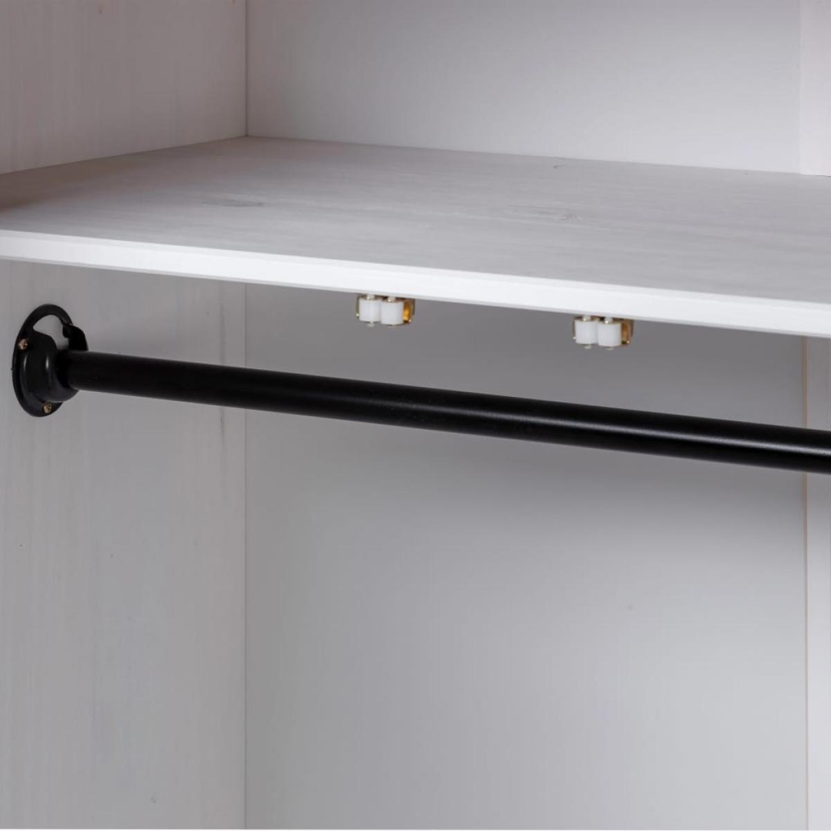 Armario de 3 puertas pino Panamá Range blanco 118x50x171,5 cm