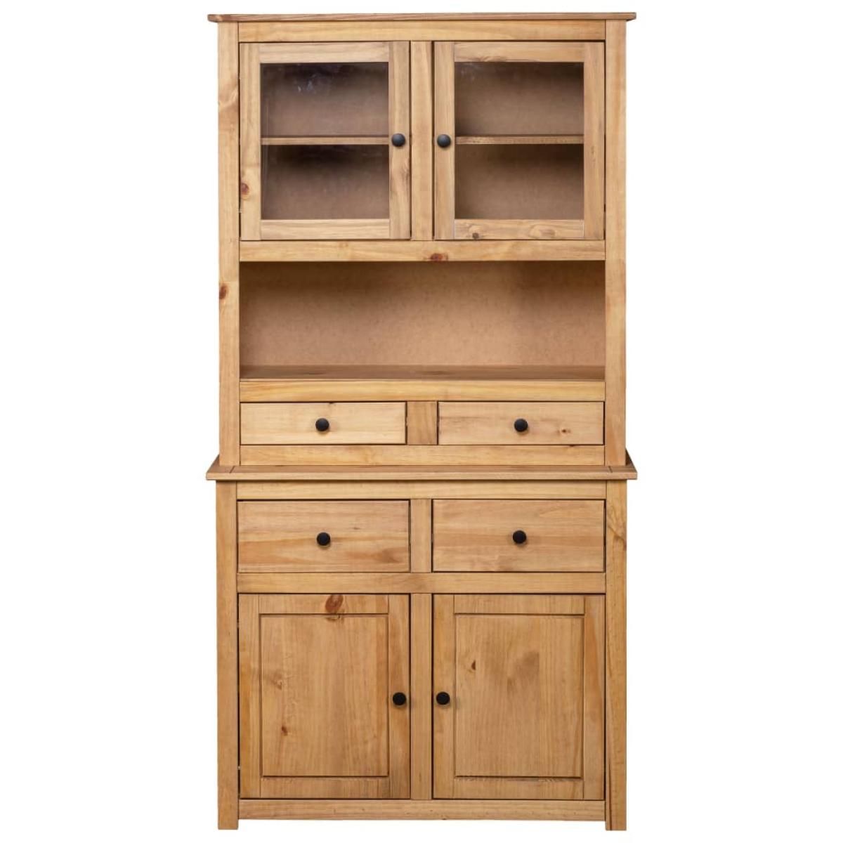 Aparador de madera maciza de pino estilo Panamá 93x40,5x180 cm