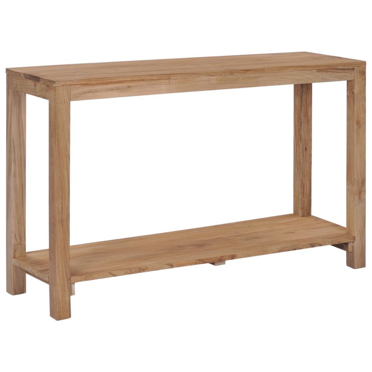Mesa consola de madera de teca maciza 120x35x75 cm