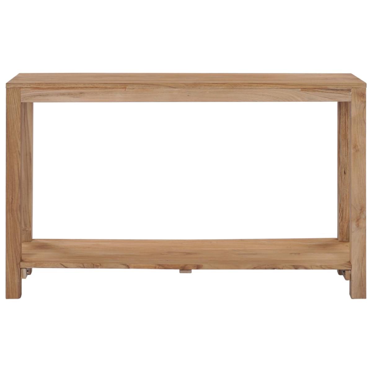 Mesa consola de madera de teca maciza 120x35x75 cm