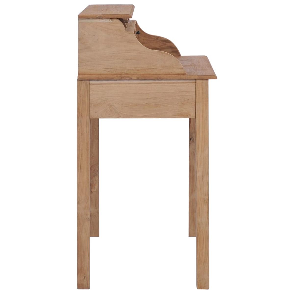 Escritorio de madera de teca maciza 90x50x100 cm