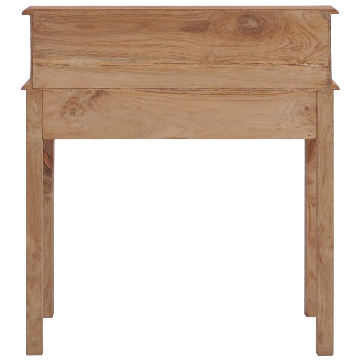 Escritorio de madera de teca maciza 90x50x100 cm