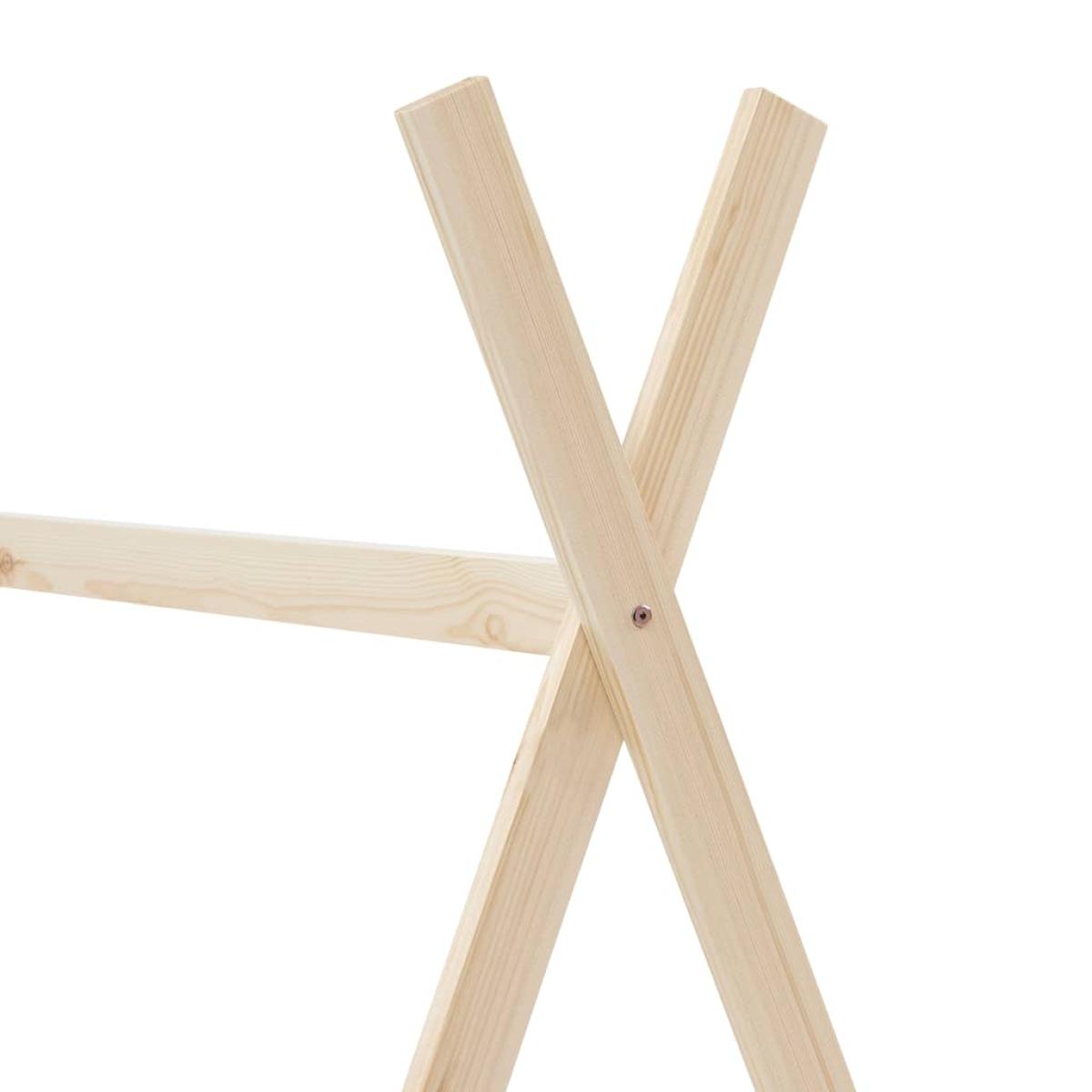 Estructura de cama infantil de madera maciza de pino 70x140 cm