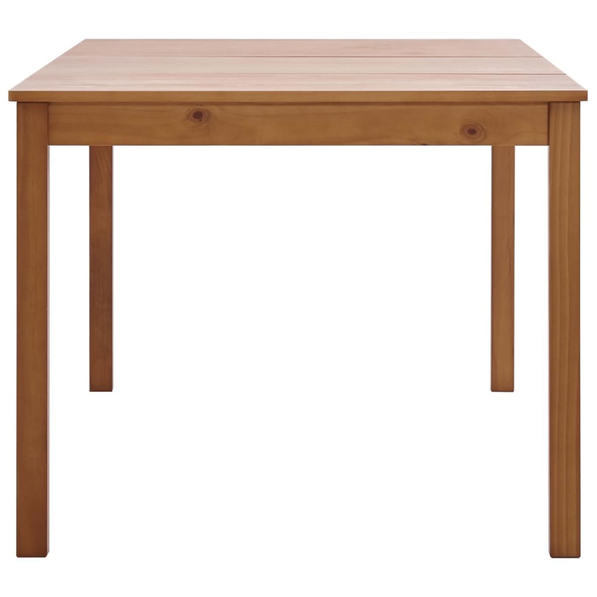 Mesa de comedor de madera de pino marrón miel 180x90x73 cm