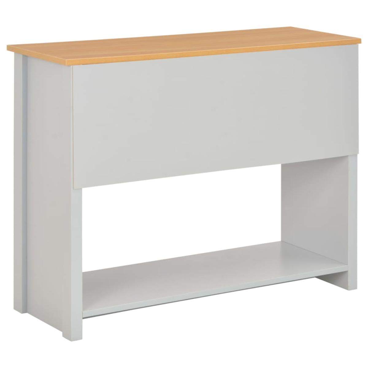 Mesa consola gris 97x35x76 cm