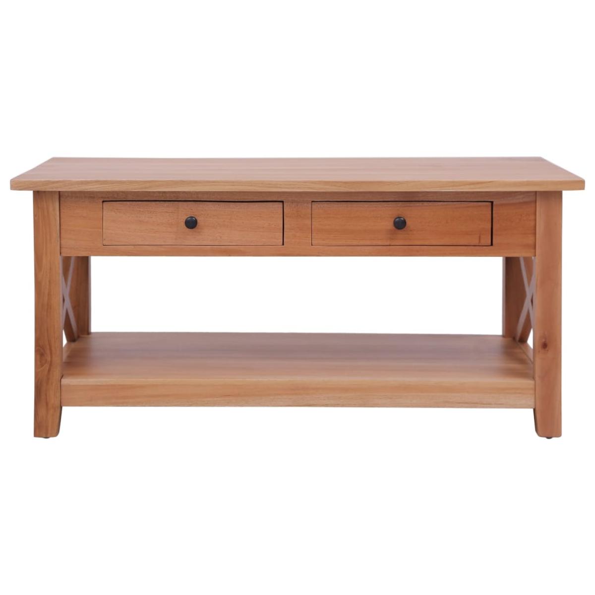 Mesa de centro de madera maciza de caoba 100x55x46 cm