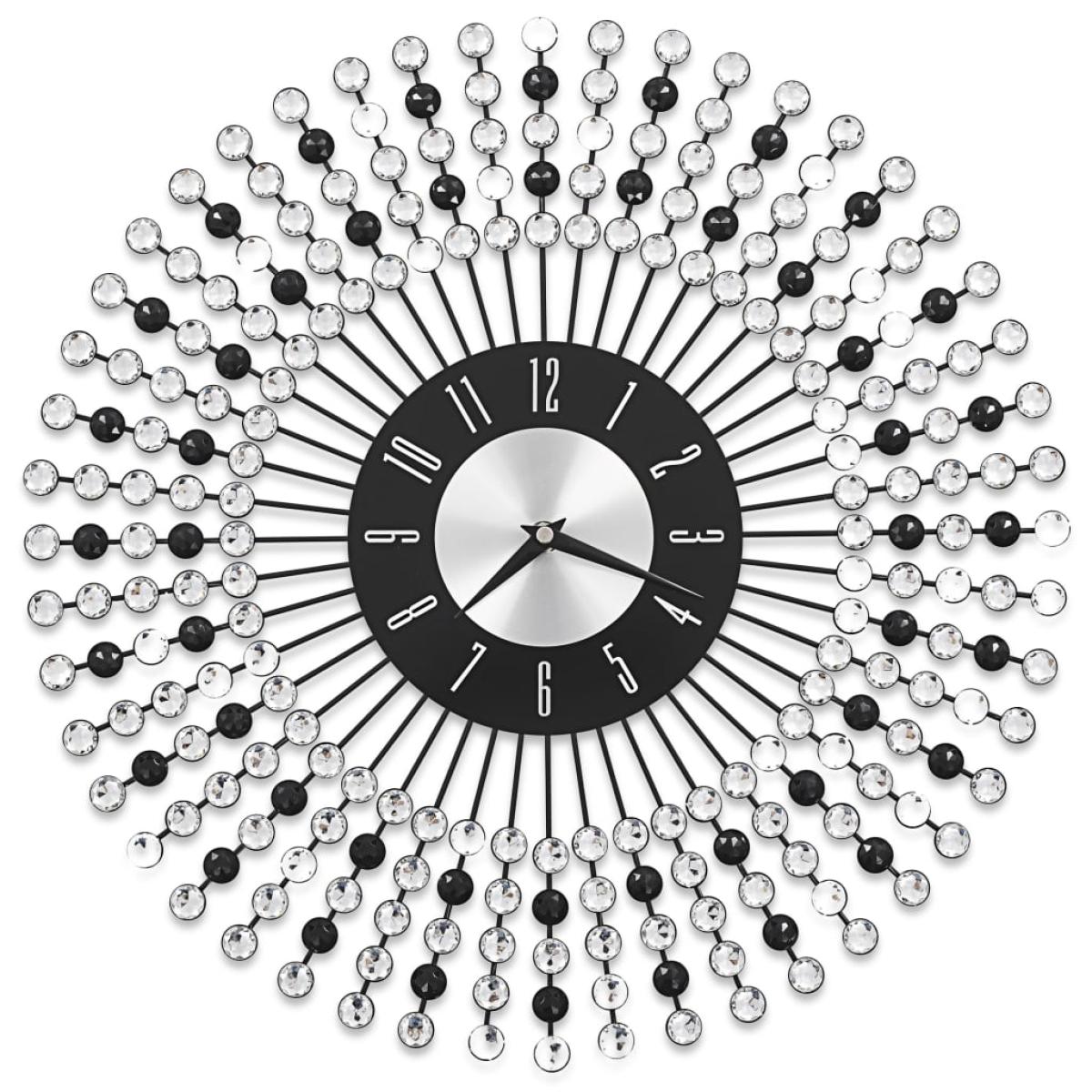 Reloj de pared de metal negro 43 cm