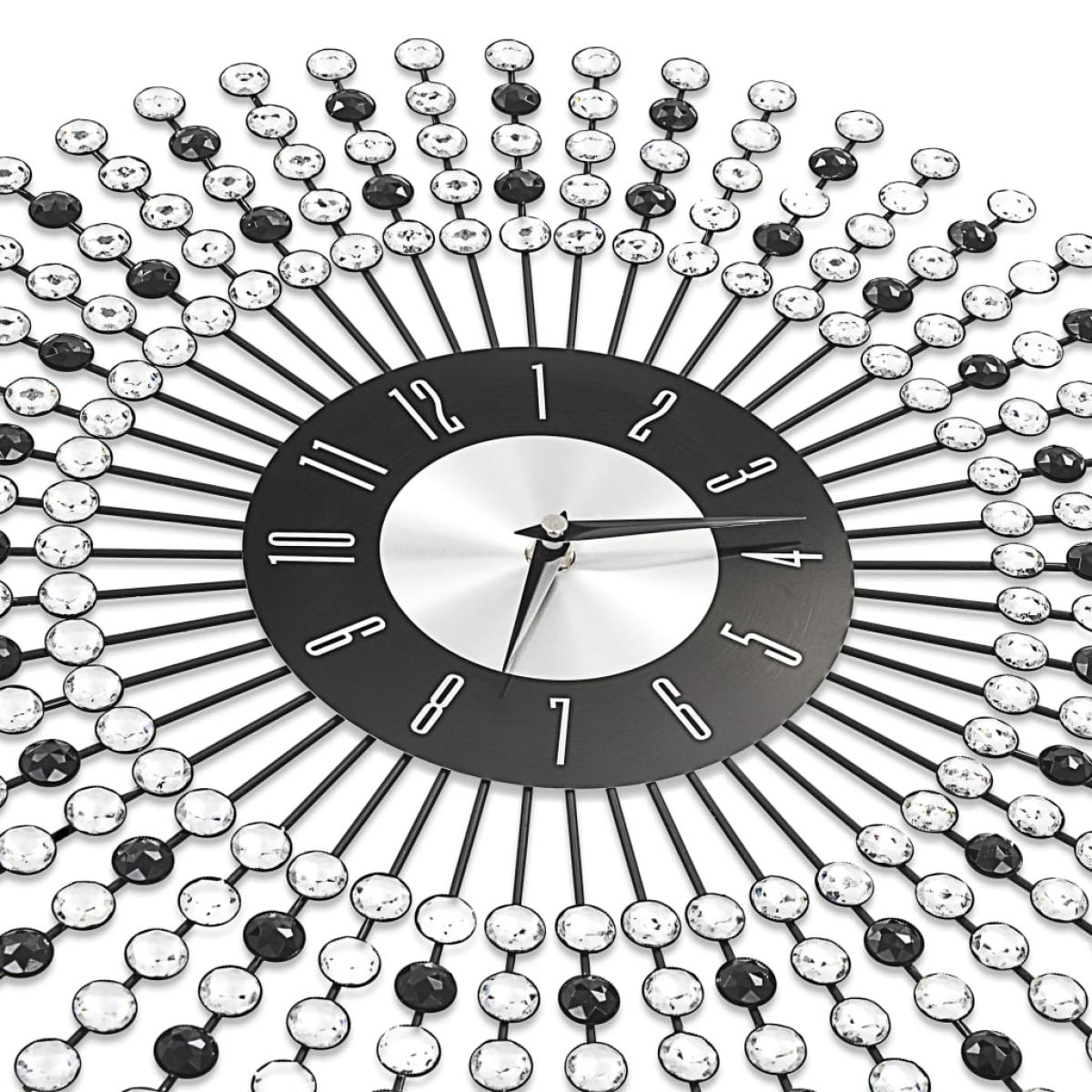 Reloj de pared de metal negro 43 cm