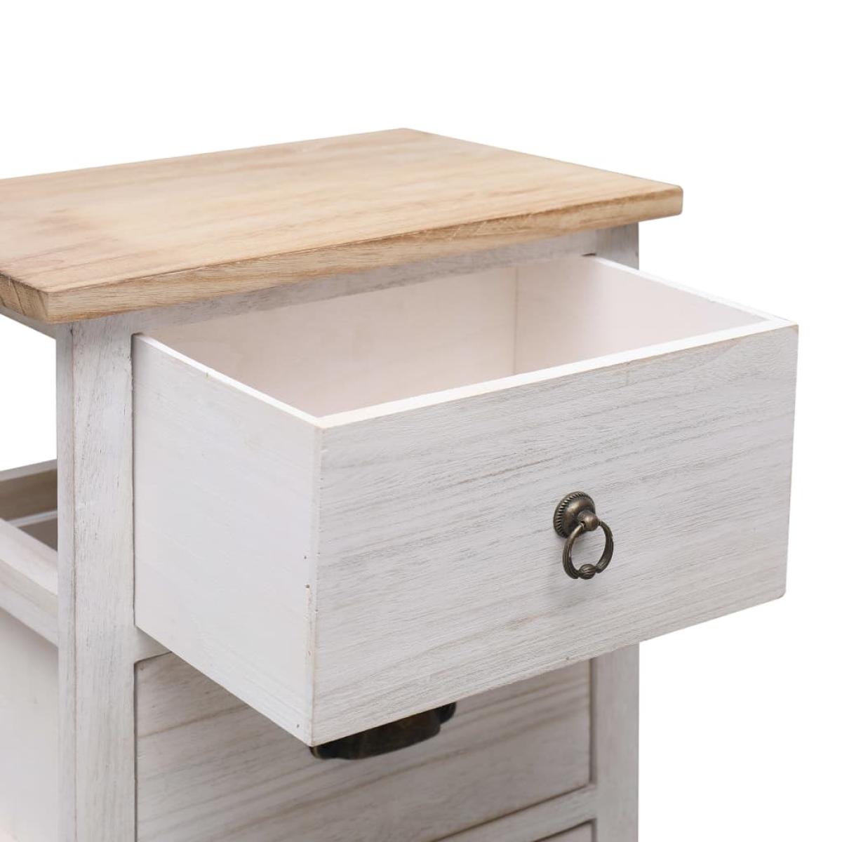 Armario auxiliar de madera de Paulownia 35x25x57 cm