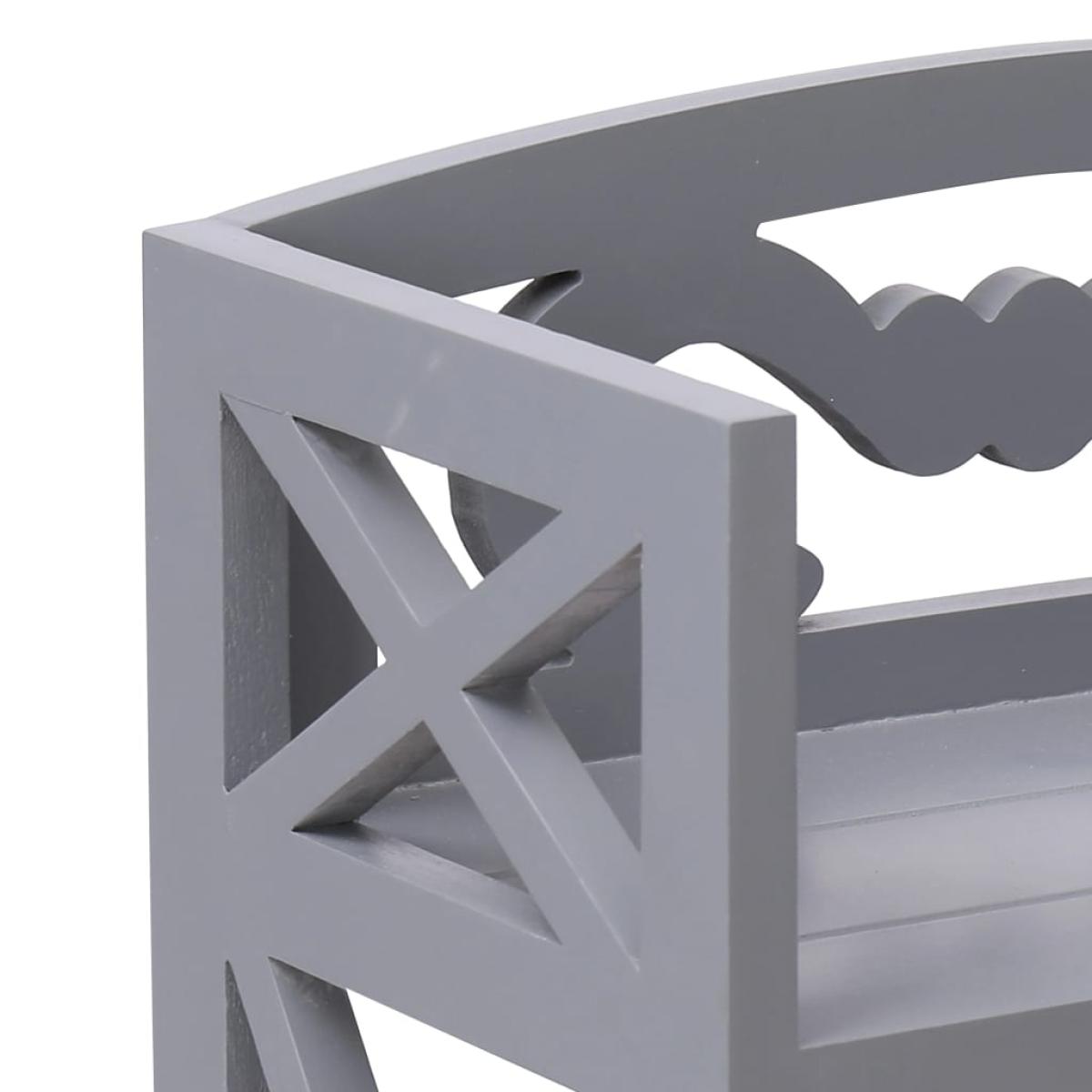 Mueble de cuarto de baño madera Paulownia gris 46x24x116 cm