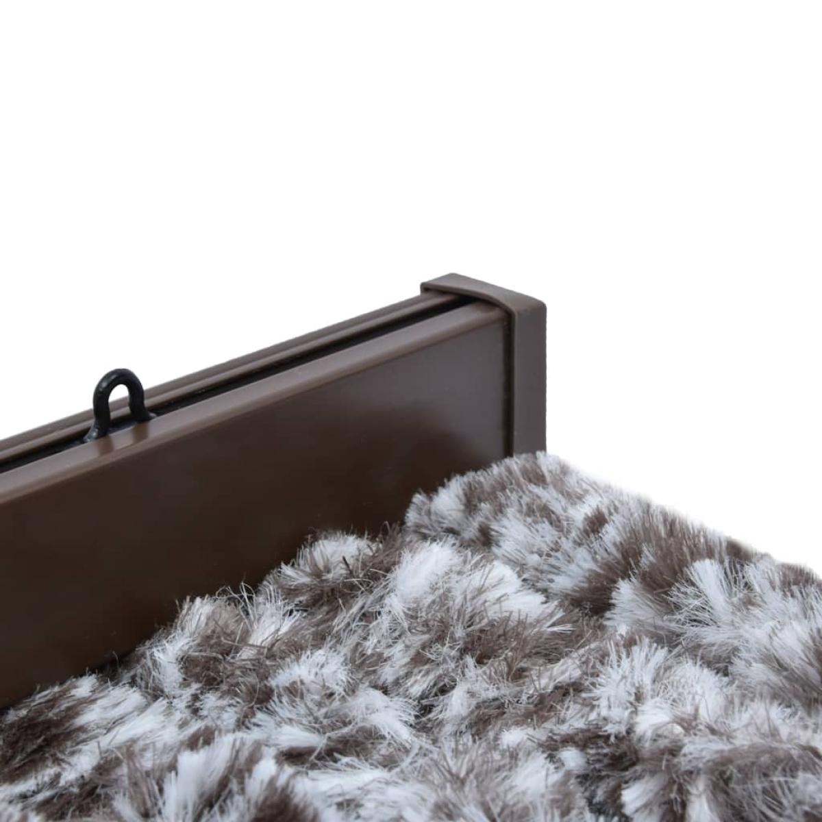 Cortina mosquitera chenilla marrón y beige 90x220 cm 