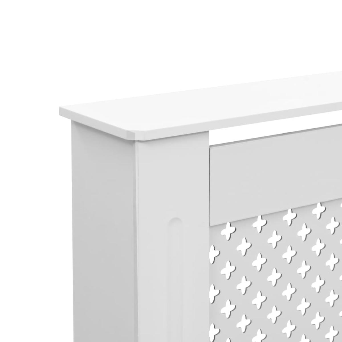 Cubierta para radiador MDF blanco 152x19x81,5 cm
