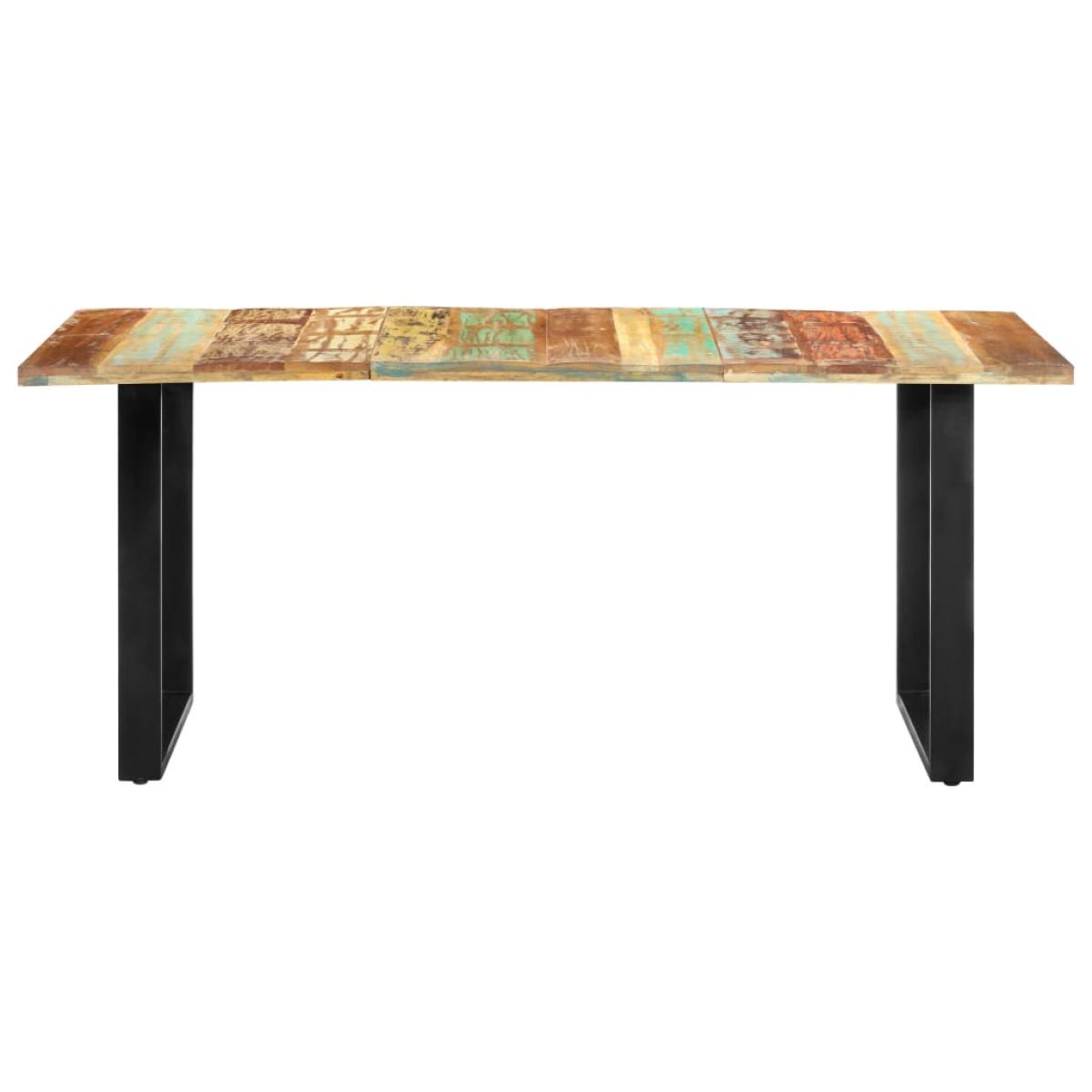 Mesa de comedor de madera maciza reciclada 180x90x76 cm