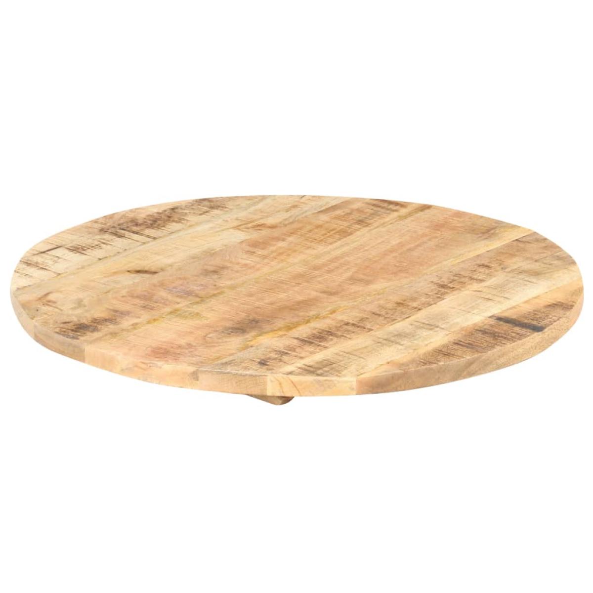 Superficie de mesa redonda madera maciza de mango 25-27 mm 80cm