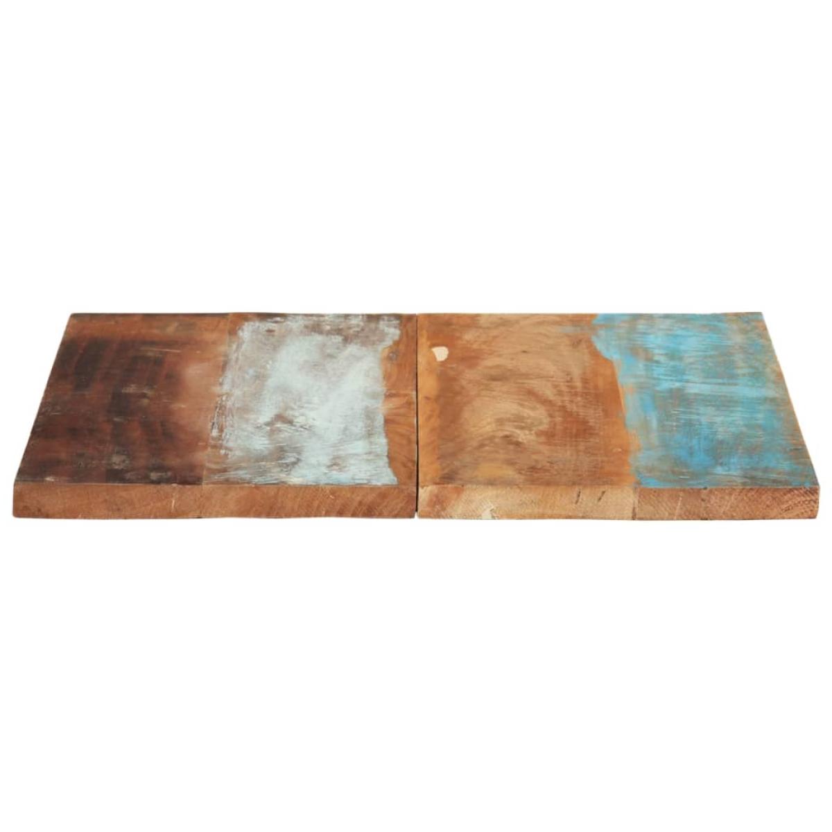 Tablero mesa cuadrada madera reciclada maciza 60x60 cm 25-27 mm
