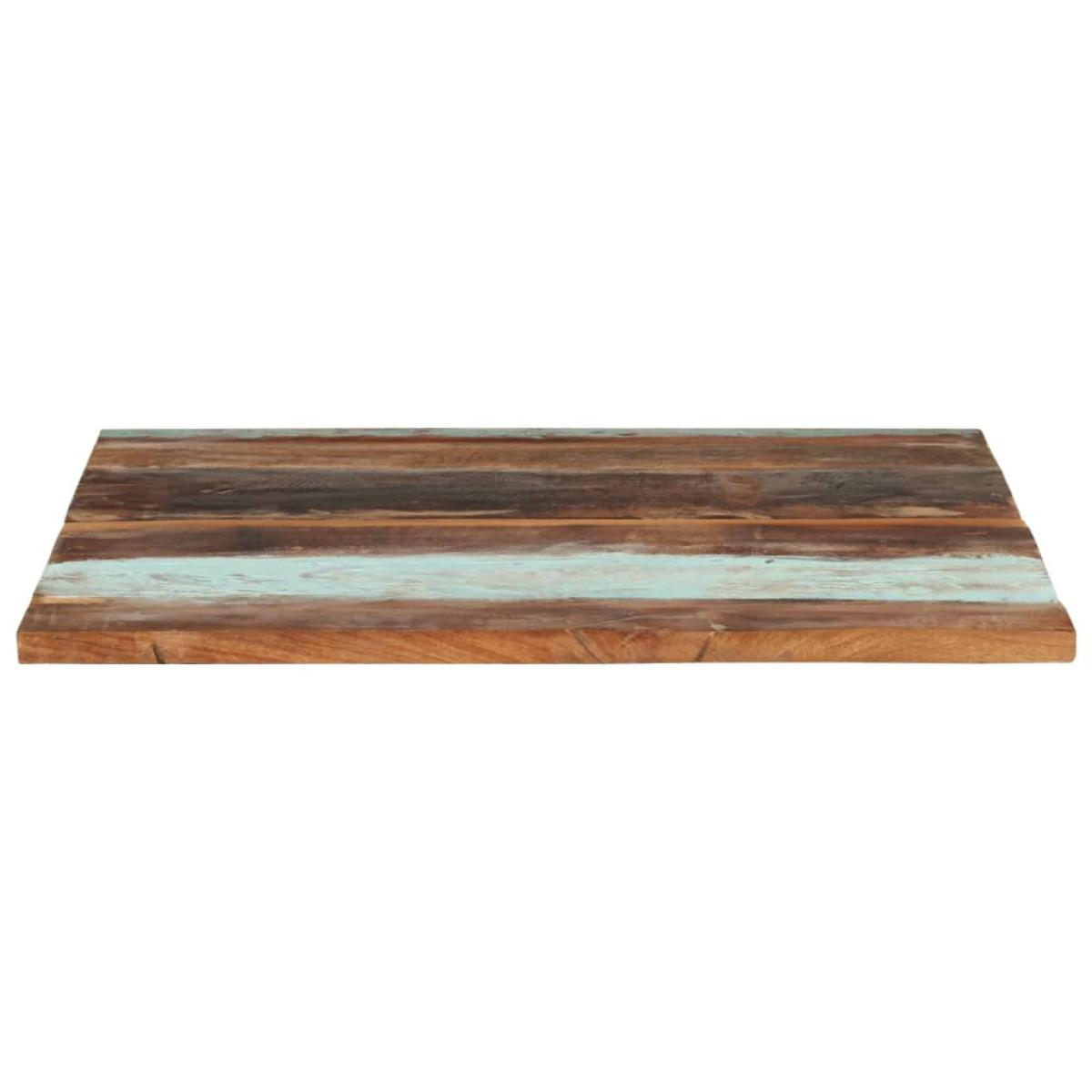 Tablero mesa cuadrada madera reciclada maciza 80x80 cm 25-27 mm