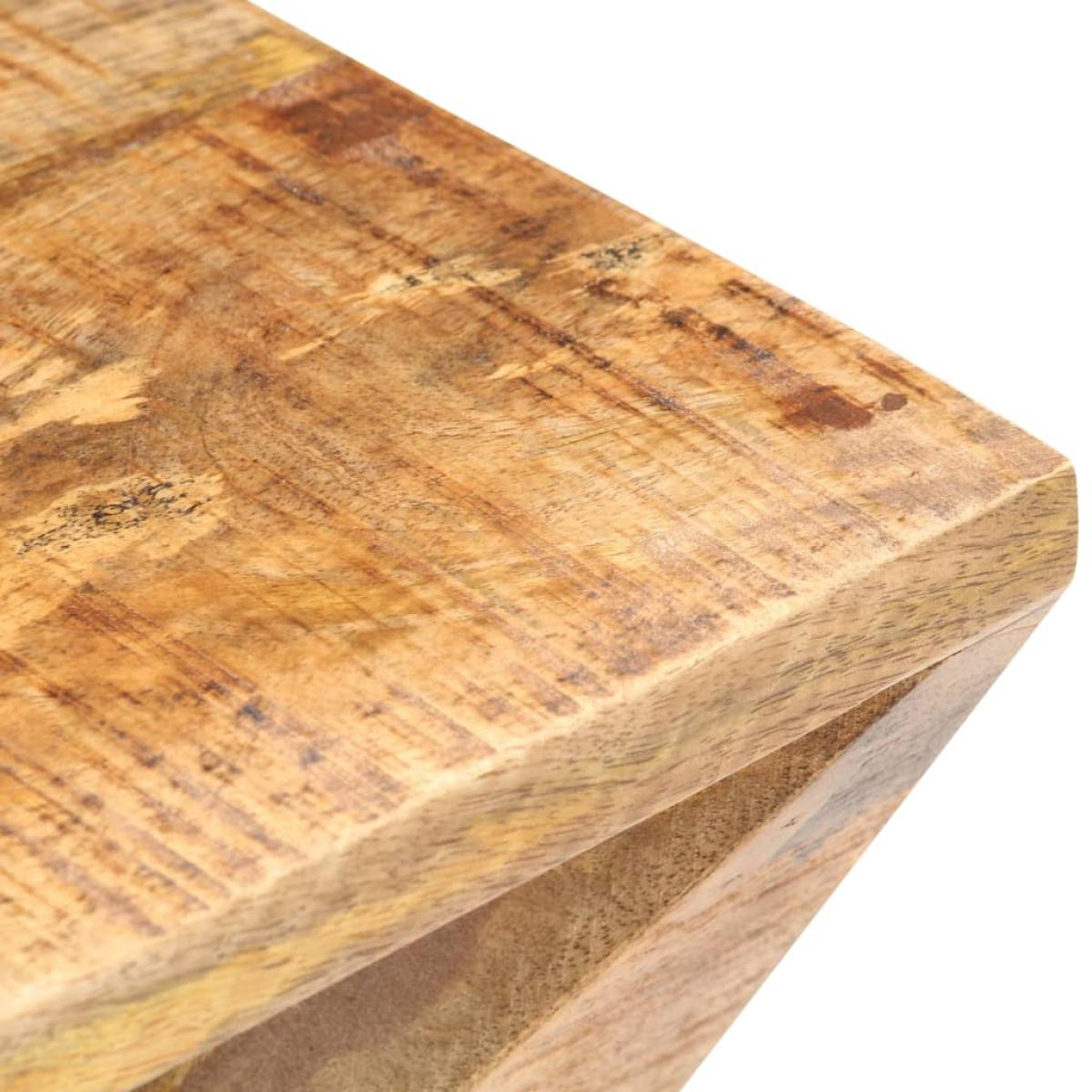 Mesa auxiliar de madera maciza de mango 35x35x55 cm