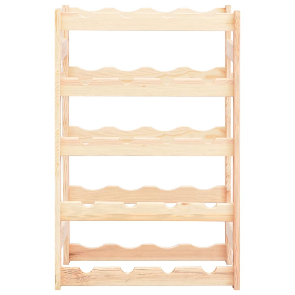 Botellero para 20 botellas de madera de pino 