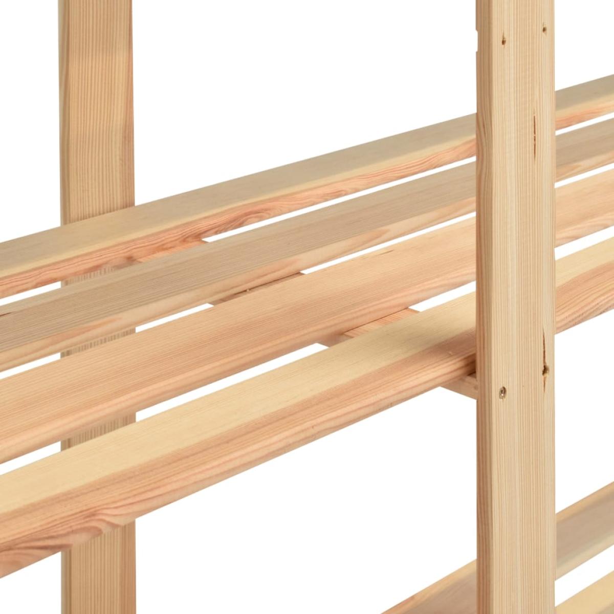 Estantería almacenaje 5 niveles madera pino maciza 500 kg  