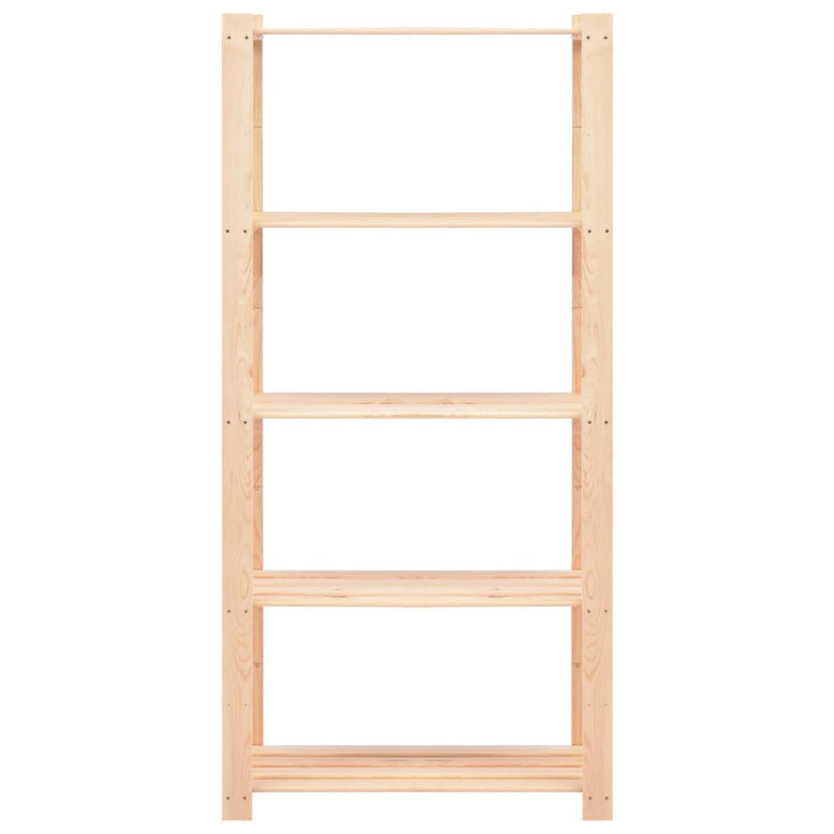 Estantería almacenaje 5 niveles madera pino maciza 250 kg