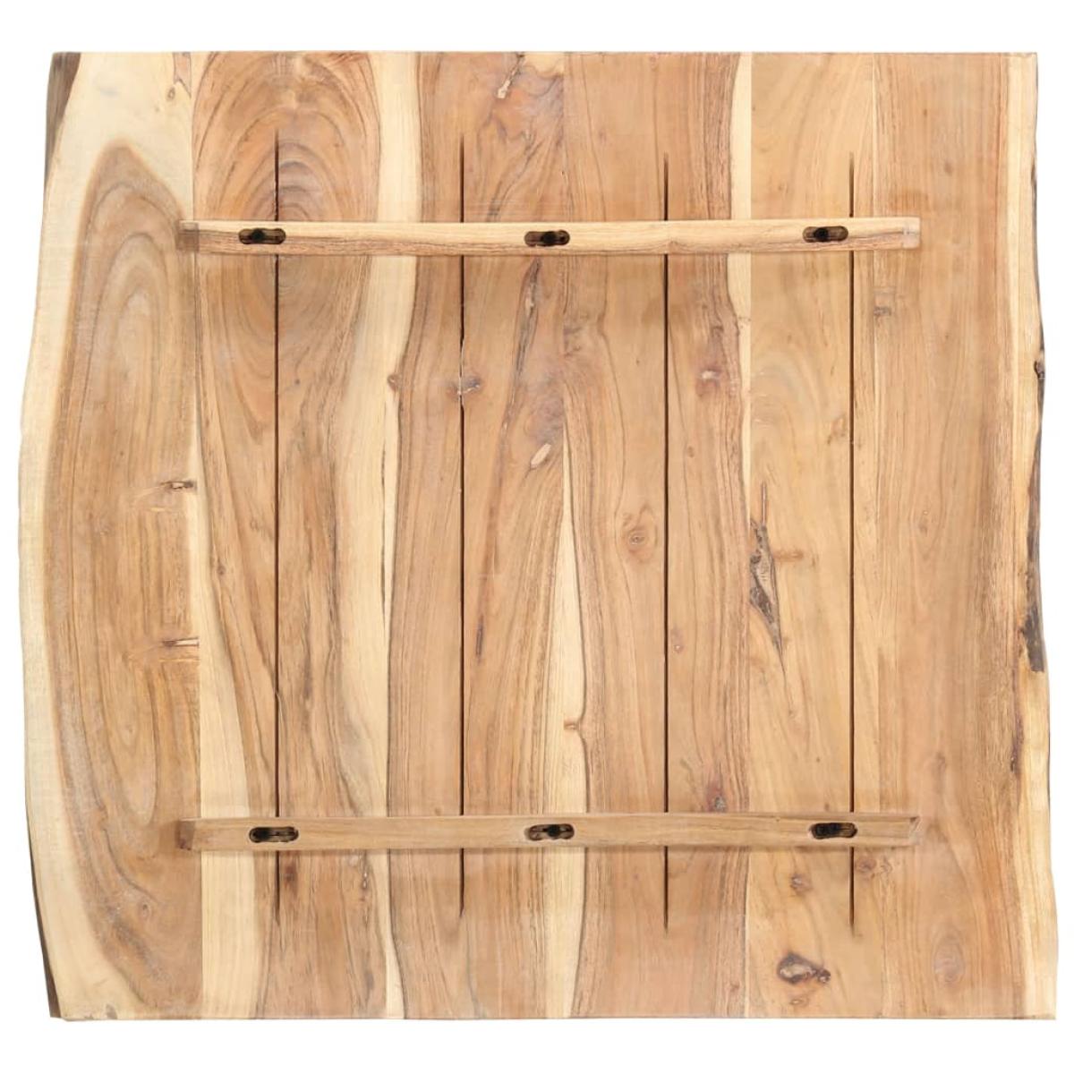 Superficie de mesa de madera maciza de acacia 58x(50-60)x3,8 cm