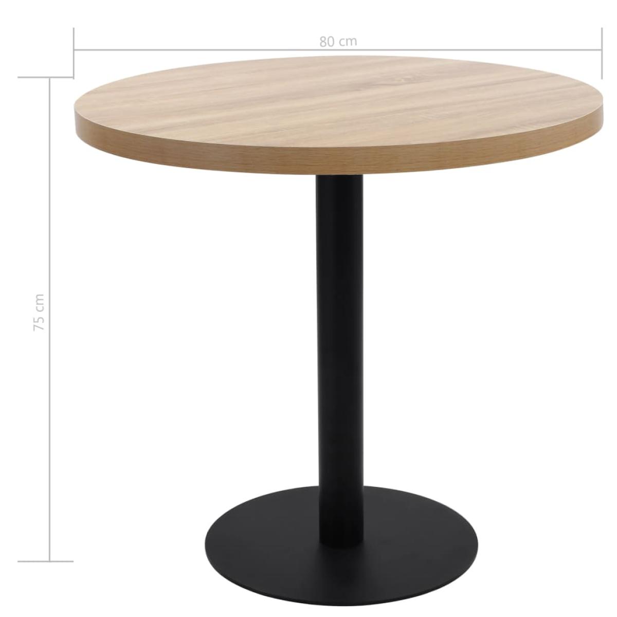 Mesa de bistró MDF marrón claro 80 cm 