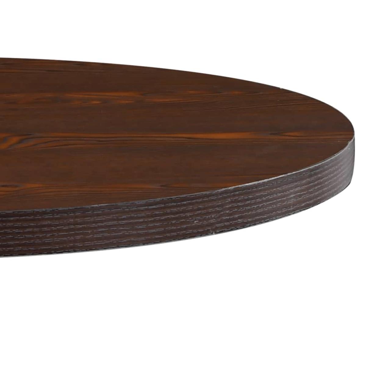 Mesa de bistró MDF marrón oscuro 80 cm