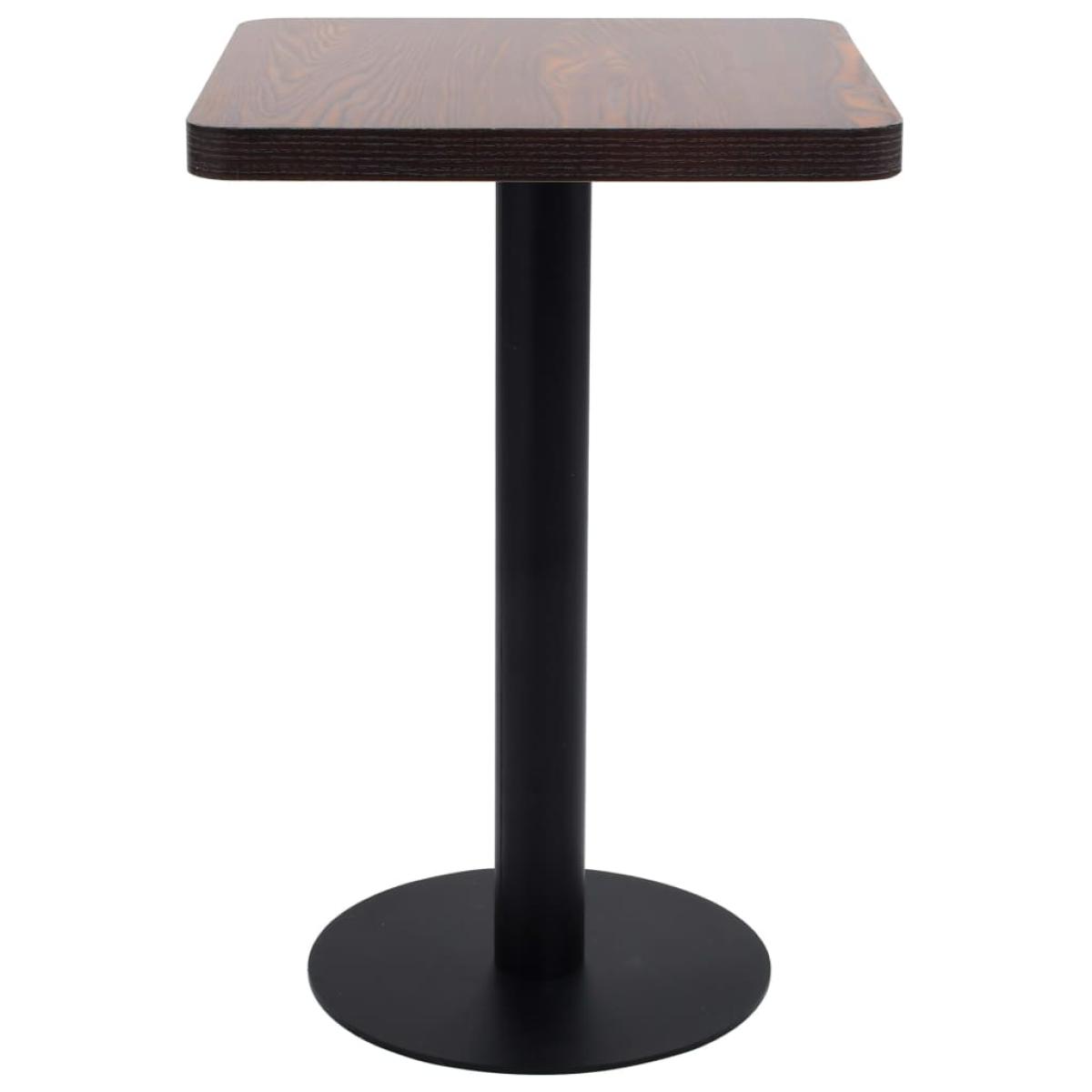 Mesa de bistró MDF marrón oscuro 50x50 cm 