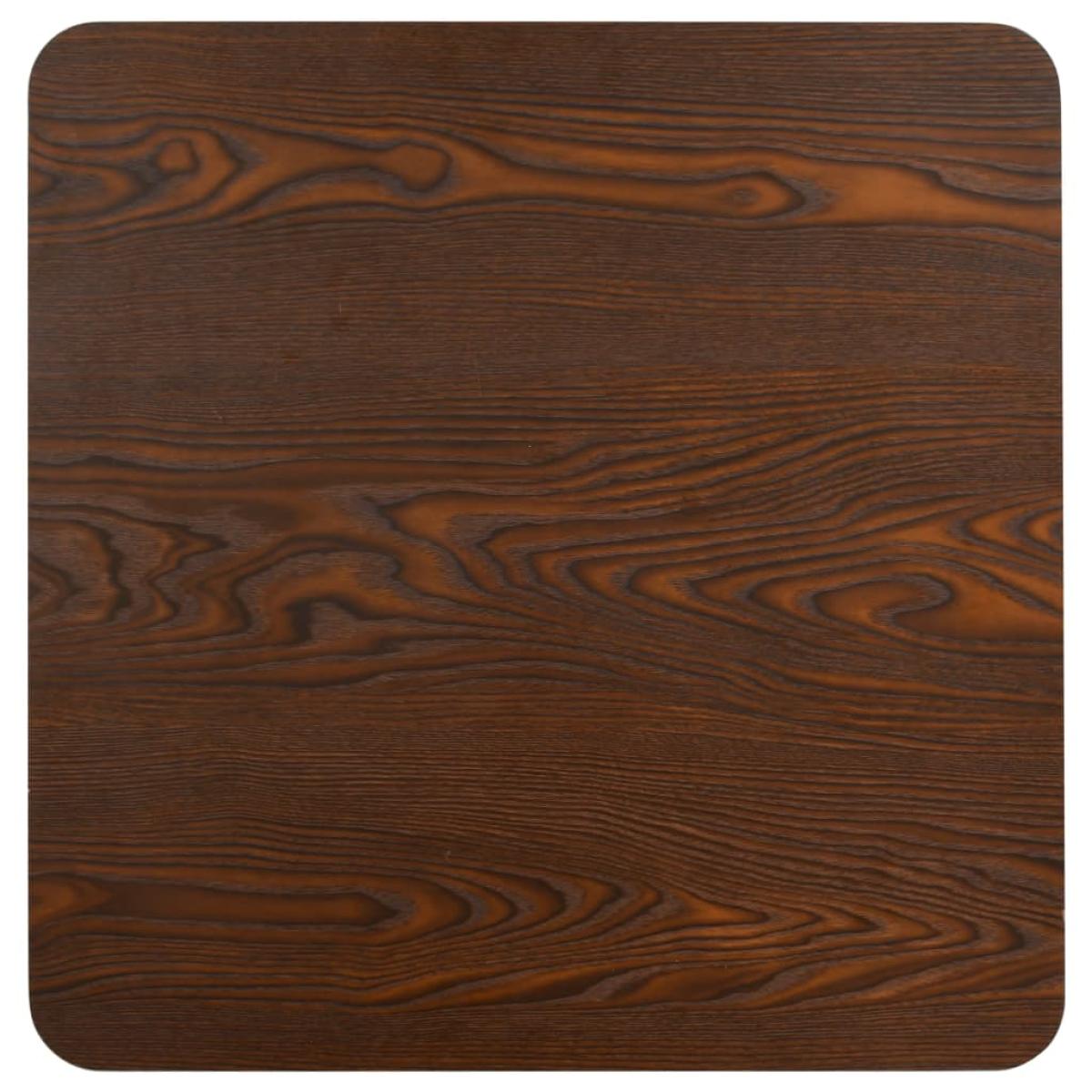 Mesa de bistró MDF marrón oscuro 50x50 cm 
