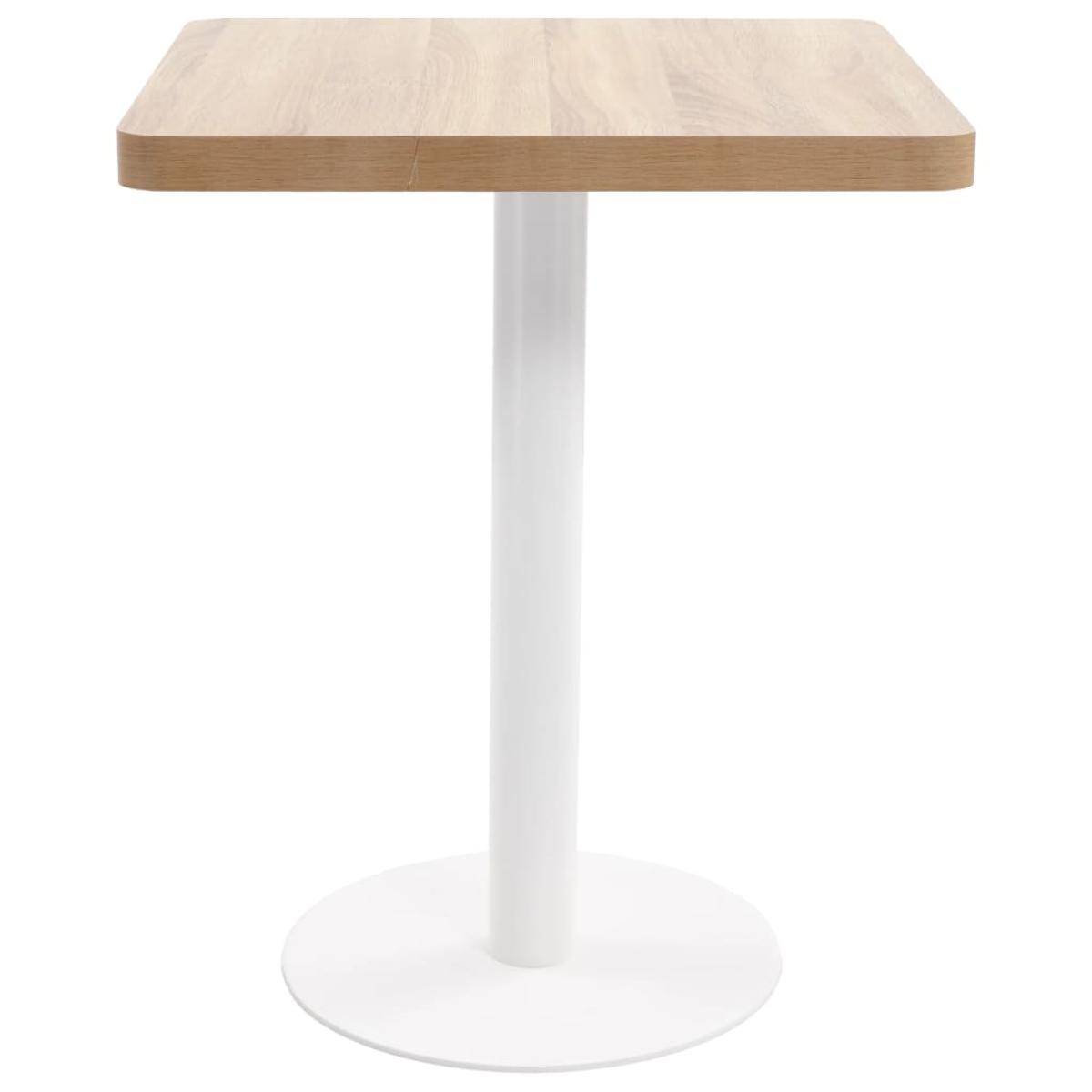 Mesa de bistró MDF marrón claro 60x60 cm 