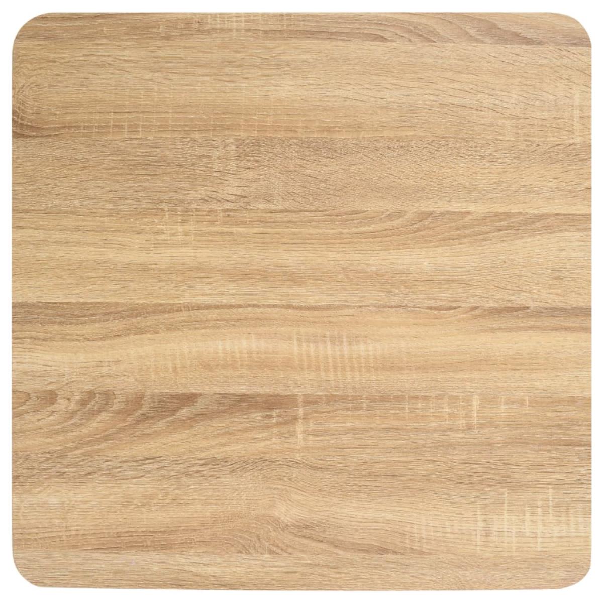 Mesa de bistró MDF marrón claro 60x60 cm 