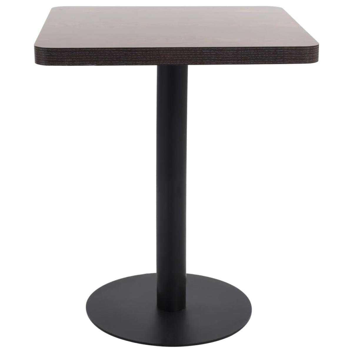Mesa de jardín bistró MDF marrón oscuro 60x60 cm 
