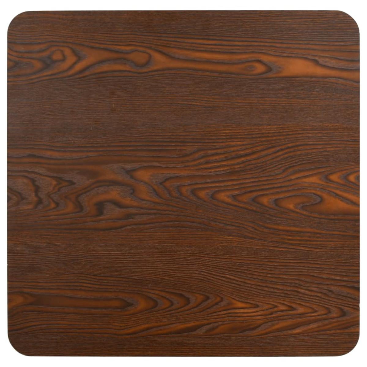 Mesa de jardín bistró MDF marrón oscuro 60x60 cm 