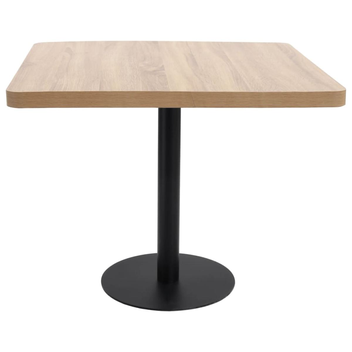 Mesa de bistró MDF marrón claro 80x80 cm 