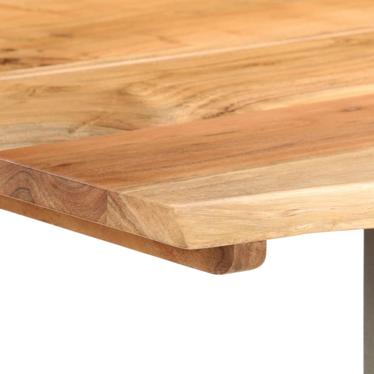 Mesa de comedor de madera maciza de acacia 154x80x76 cm