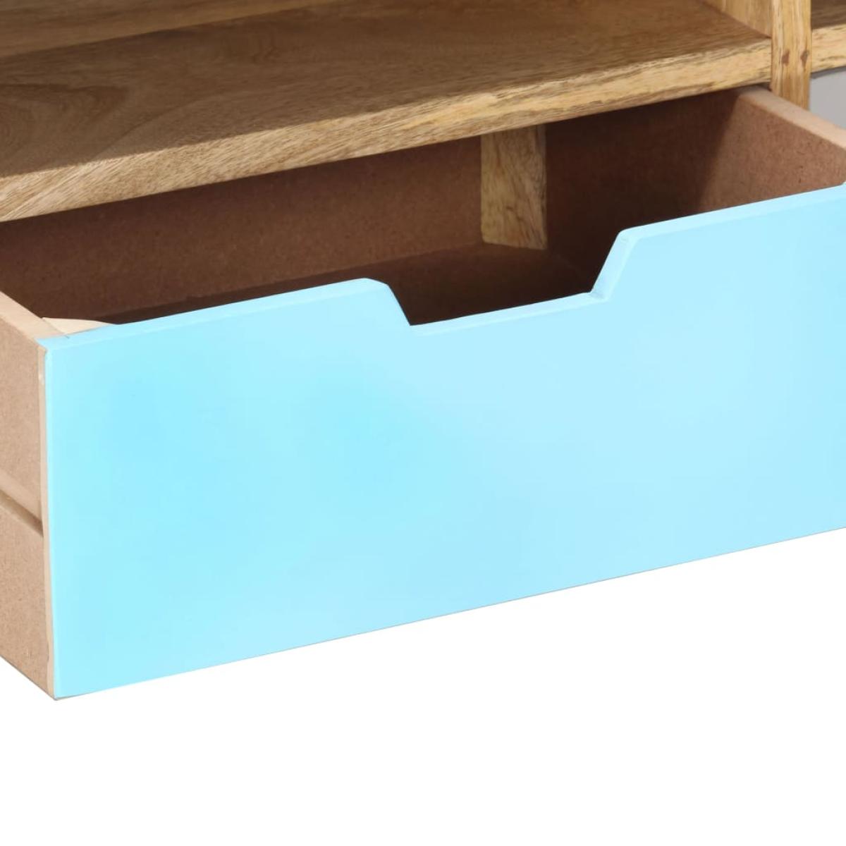 Mueble para TV de madera maciza de mango 110x35x48 cm