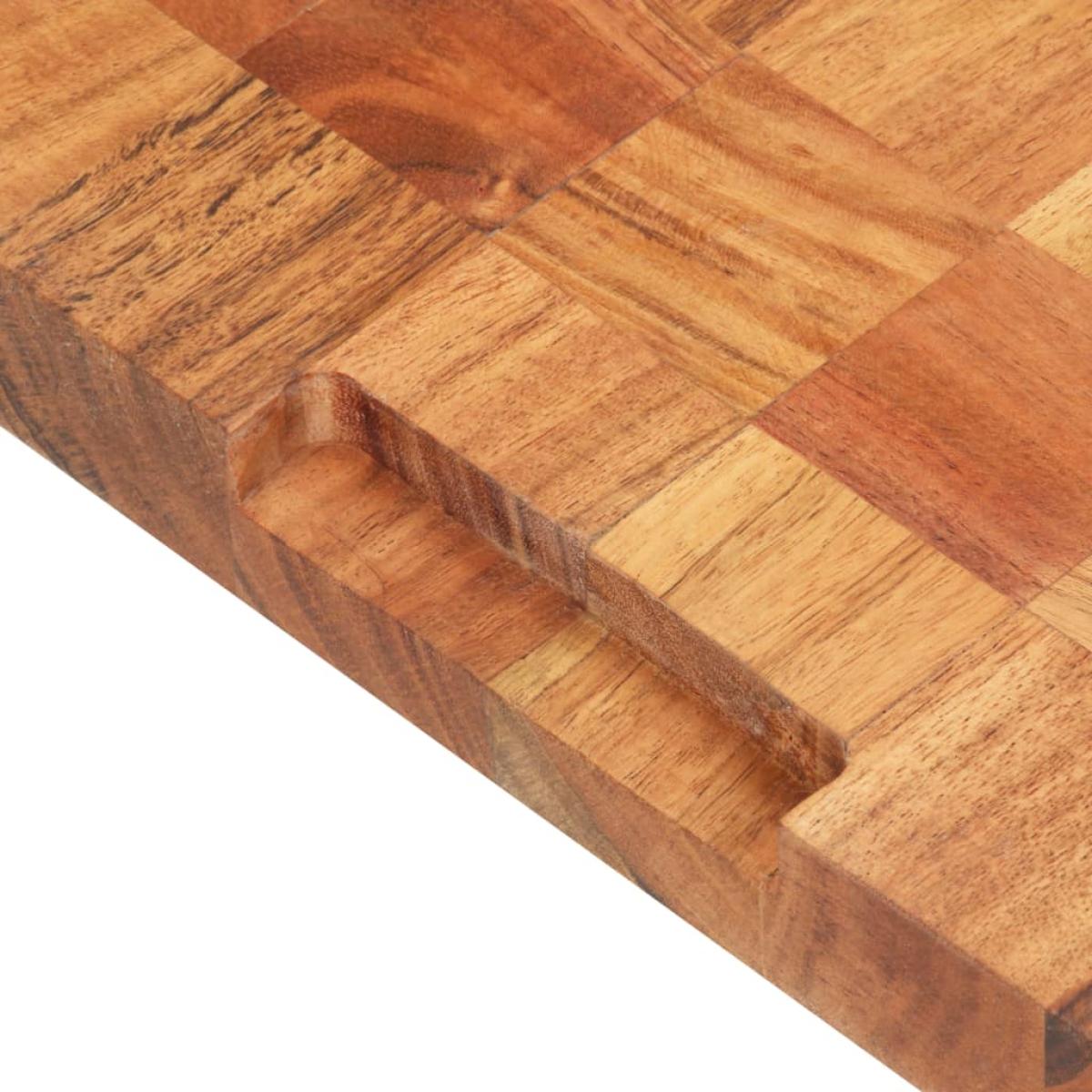 Tabla de cortar de madera maciza de acacia 40x30x3,8 cm