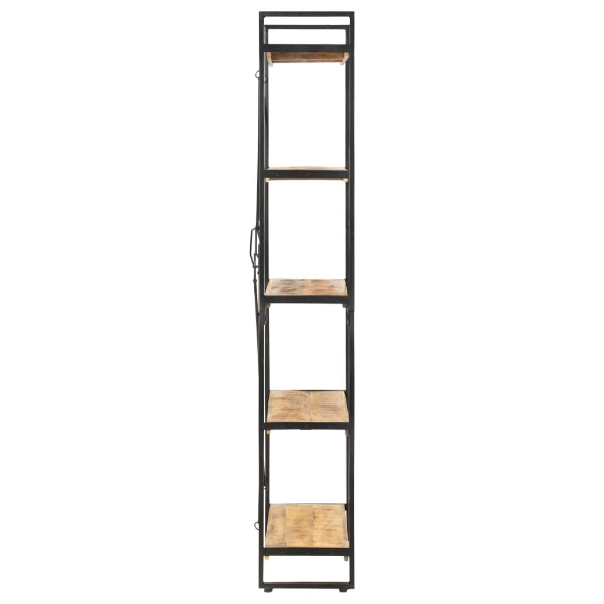 Estantería de 5 niveles madera maciza mango 90x30x180 cm 