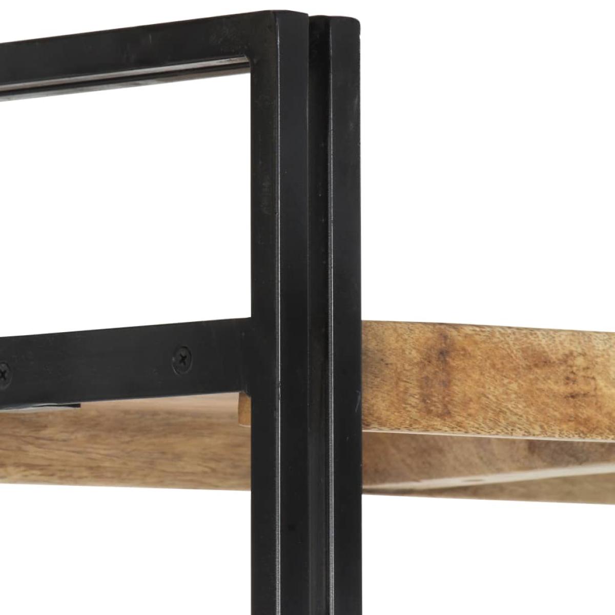 Estantería de 5 niveles madera maciza mango 90x30x180 cm 